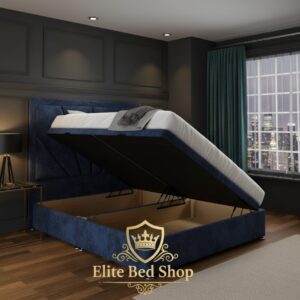 Navy Silk Luxury Bed